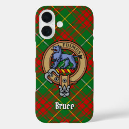 Clan Bruce Wappen über die Jagd auf Tartan iPhone 16 Hülle