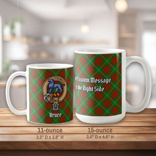 Clan Bruce Wappen über die Jagd auf Tartan Kaffeetasse