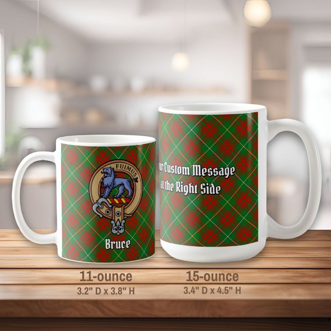 Clan Bruce Wappen über die Jagd auf Tartan Kaffeetasse (Von Creator hochgeladen)