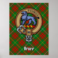Clan Bruce Wappen über die Jagd auf Tartan