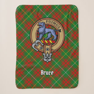 Clan Bruce Wappen über die Jagd auf Tartan Sherpadecke