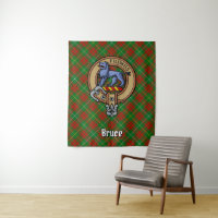 Clan Bruce Wappen über die Jagd auf Tartan