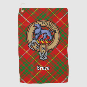 Clan Bruce Wappen über Tartan Golfhandtuch