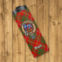 Clan Bruce Wappen über Tartan