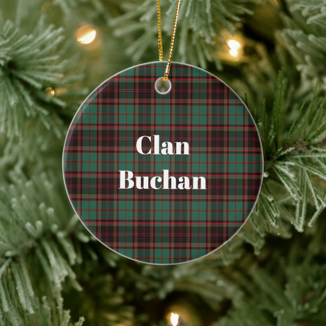 Clan Buchan Ancient Tartan Keramik Ornament (Baum)
