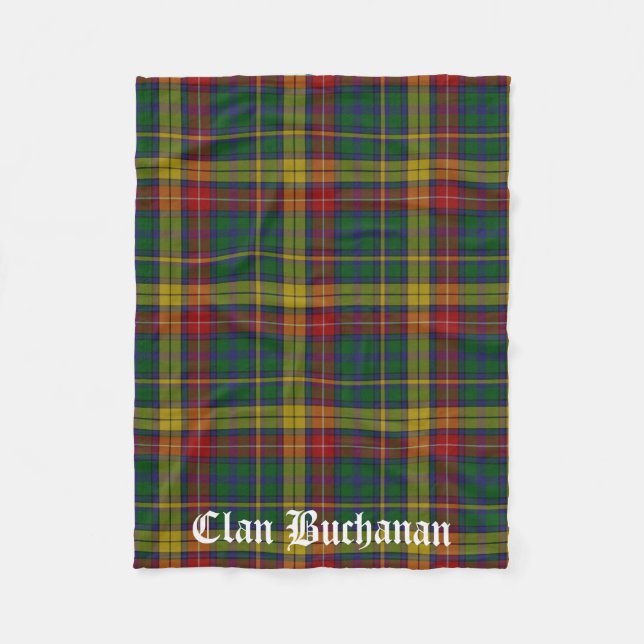 Clan Buchanan Tartan Fleece Blanket (Vorderseite)