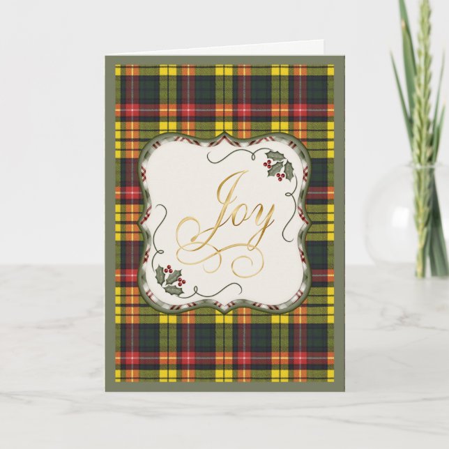 Clan Buchanan Tartan Holiday Card Feiertagskarte (Vorderseite)