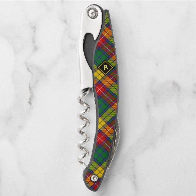 Clan Buchanan Tartan Kellnermesser (Vorderseite)
