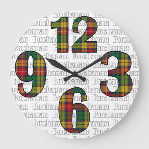 Clan Buchanan Tartan Plaid Grande Horloge