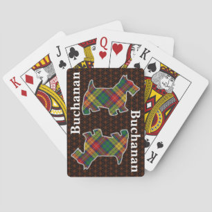 Clan Buchanan Tartan Scottish Terrier Edition Spielkarten