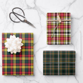Clan Buchanan Tartan Variationen Geschenkpapier Set