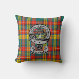 Clan Buchanan Wappen Abzeichen & Tartan Kissen