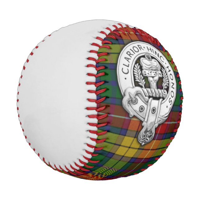 Clan Buchanan Wappen & Tartan Baseball (Schrägansicht)