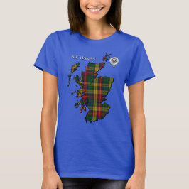 Clan Buchanan Wappen & Tartan Karte T-Shirt