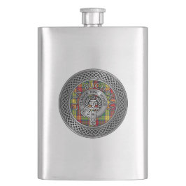Clan Buchanan Wappen & Tartan Knot Flachmann