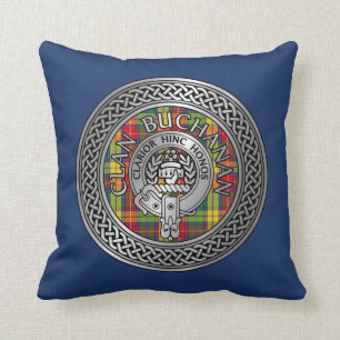 Clan Buchanan Wappen & Tartan Knot Kissen