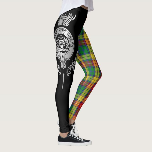 Clan Buchanan Wappen & Tartan Leggings (Rechts)