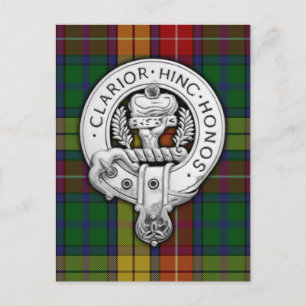 Clan Buchanan Wappen & Tartan Postkarte
