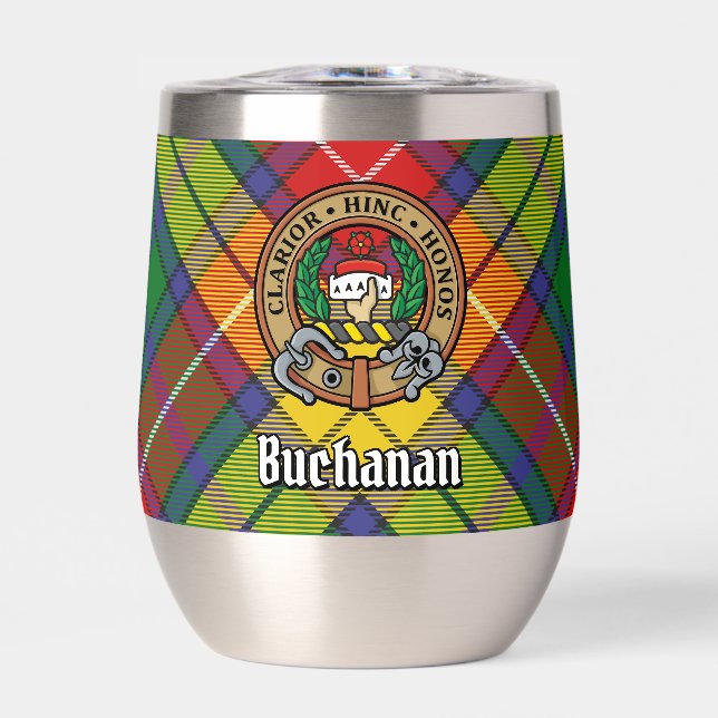 Clan Buchanan Wappen über Tartan (Vorderseite)