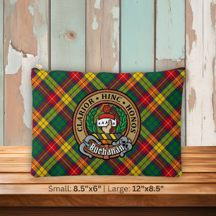 Clan Buchanan-Wappen über Tartan Zubehörtasche