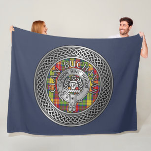 Clan Buchanan Wappen und Tartan-Knoten Fleecedecke