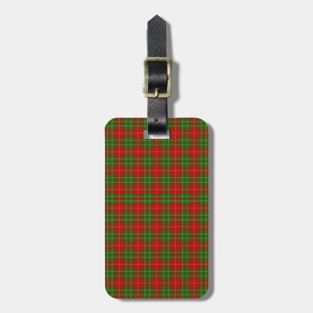 Clan Burnett Tartan Gepäckanhänger (Vorderseite vertikal)