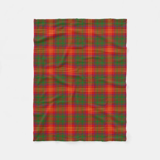 Clan Burns Tartan Kariert Fleecedecke (Vorderseite)