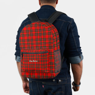 Clan Butter Tartan Personalisiert Bedruckter Rucksack