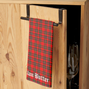 Clan Butter Tartan Personalisiert Geschirrtuch