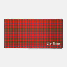 Clan Butter Tartan und benutzerdefinierter Text Schreibtischunterlage