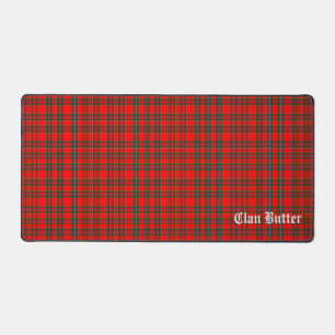 Clan Butter Tartan und benutzerdefinierter Text Schreibtischunterlage