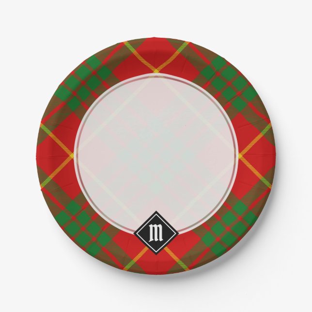 Clan Cameron Tartan Pappteller (Vorderseite)