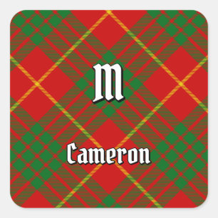 Clan Cameron Tartan Quadratischer Aufkleber