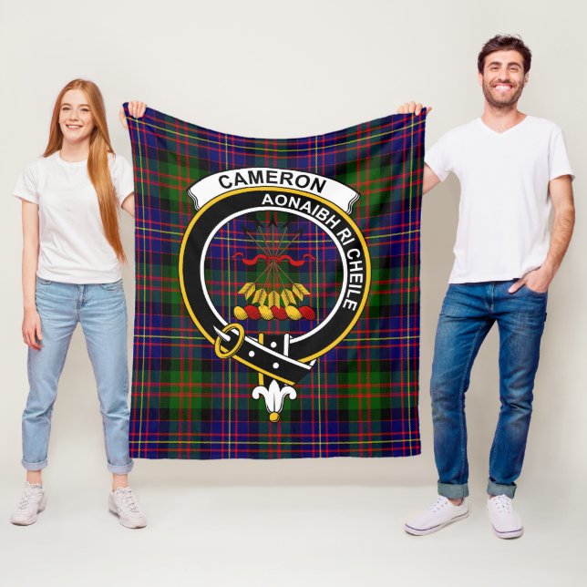 Clan Cameron von Erracht Moderner Tartan Kariert Fleecedecke (Beispiel)