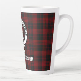 Clan Cameron Wappen Abzeichen & Tartan Milchtasse