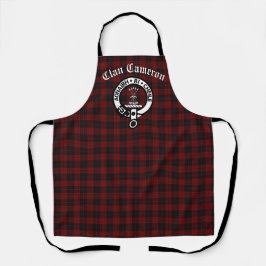 Clan Cameron Wappen Abzeichen und Tartan Schürze
