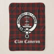 Clan Cameron Wappen Abzeichen und Tartan
