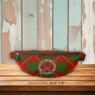 Clan Cameron Wappen über Tartan Bauchtasche