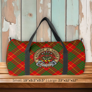 Clan Cameron Wappen über Tartan Duffle Bag