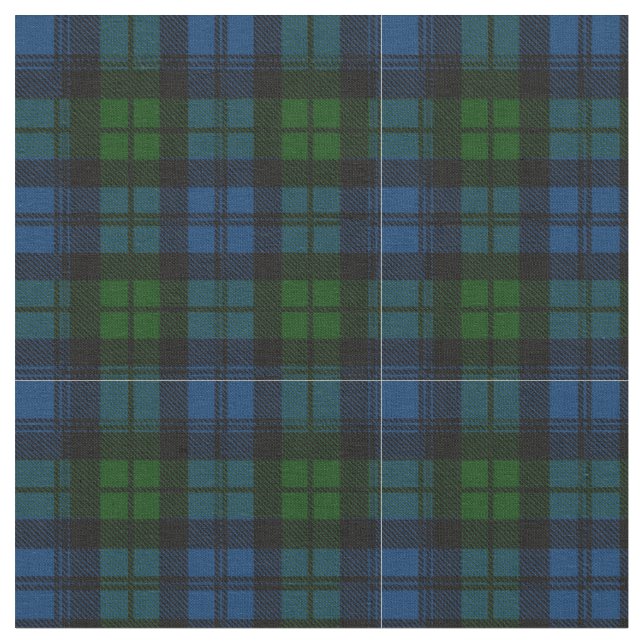 Clan-Campbell-MilitärTartan Stoff (Nahaufnahme)