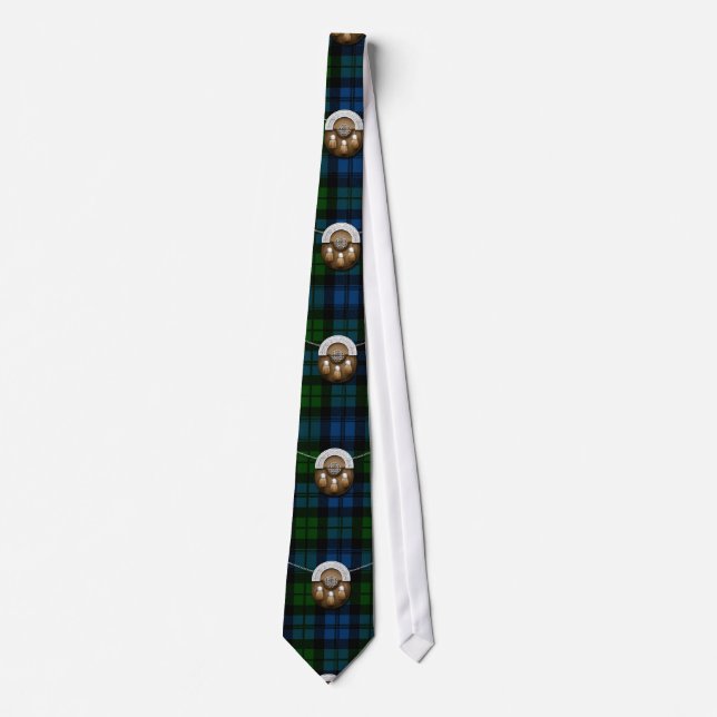 Clan-Campbell MilitärTartan und Sporran Krawatte (Vorderseite)