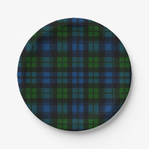Clan Campbell Military Tartan Pappteller