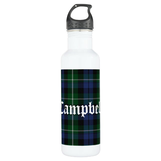 Clan Campbell Tartan Kariert Trinkflasche (Vorderseite)