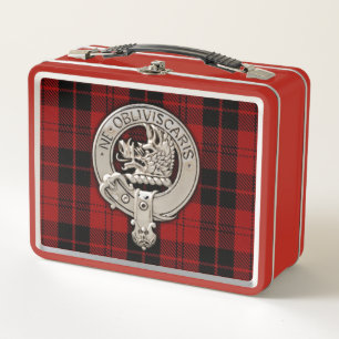 Clan Campbell Wappen & Armaddie Tartan Metall Brotdose