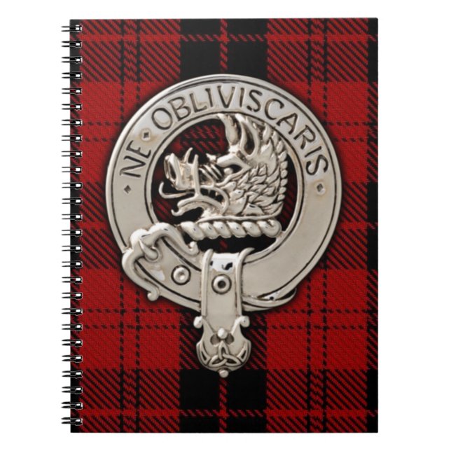 Clan Campbell Wappen & Armaddie Tartan Notizblock (Vorderseite)