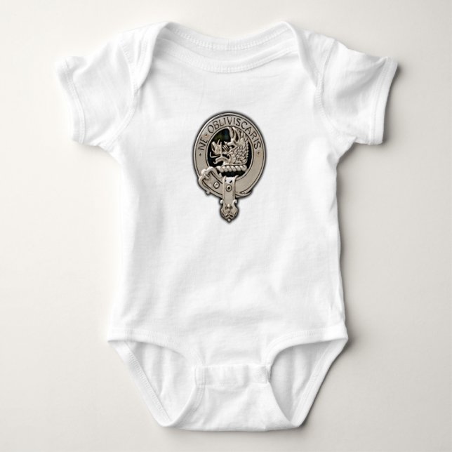 Clan Campbell Wappen & Tartan Baby Strampler (Vorderseite)