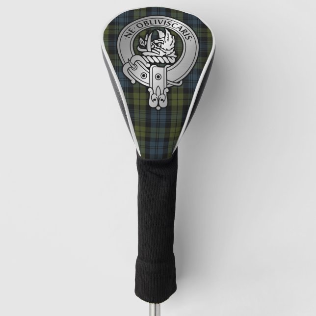 Clan Campbell Wappen & Tartan Golf Headcover (Vorderseite)