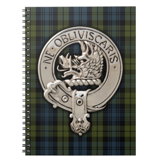 Clan Campbell Wappen & Tartan Notizblock (Vorderseite)
