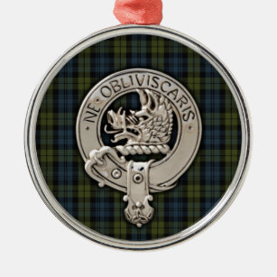 Clan Campbell Wappen & Tartan Ornament Aus Metall
