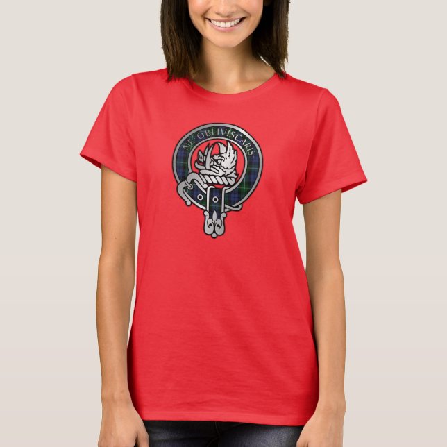 Clan Campbell Wappen & Tartan T-Shirt (Vorderseite)